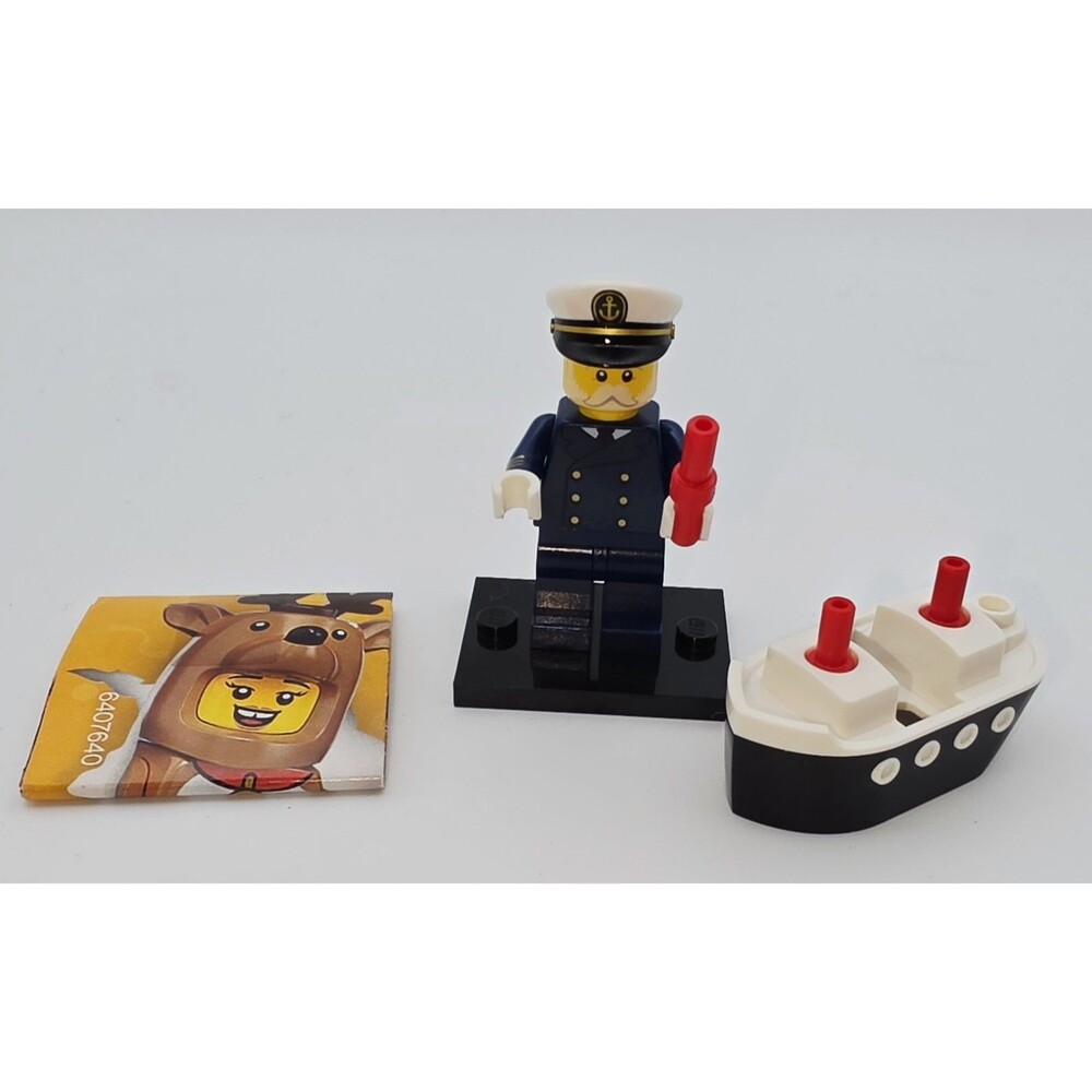 LEGO Series 23 Ferry Captain Minifigure 71034 CMF Boat & Baseplate New Complete